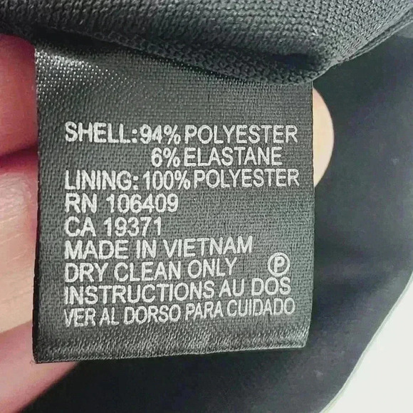 Tahari Arthur S. Levine Flare sleeve V neck Shift Dress Women's 4 black - Picture 7 of 8